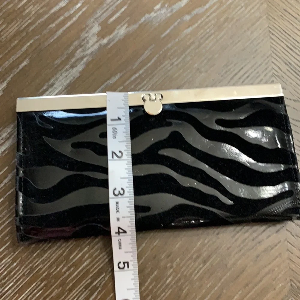 Rue 21 black w/animal stripes wallet clutch